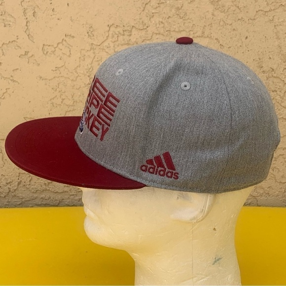 Colorado Avalanche NHL Three Stripes Hockey Hat Cap Flat Bill Snapback OSFM - Picture 3 of 7